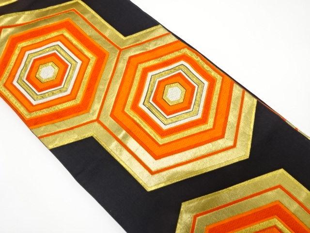 JAPANESE KIMONO / ANTIQUE FUKURO OBI / SILK / WOVEN KIKKO
